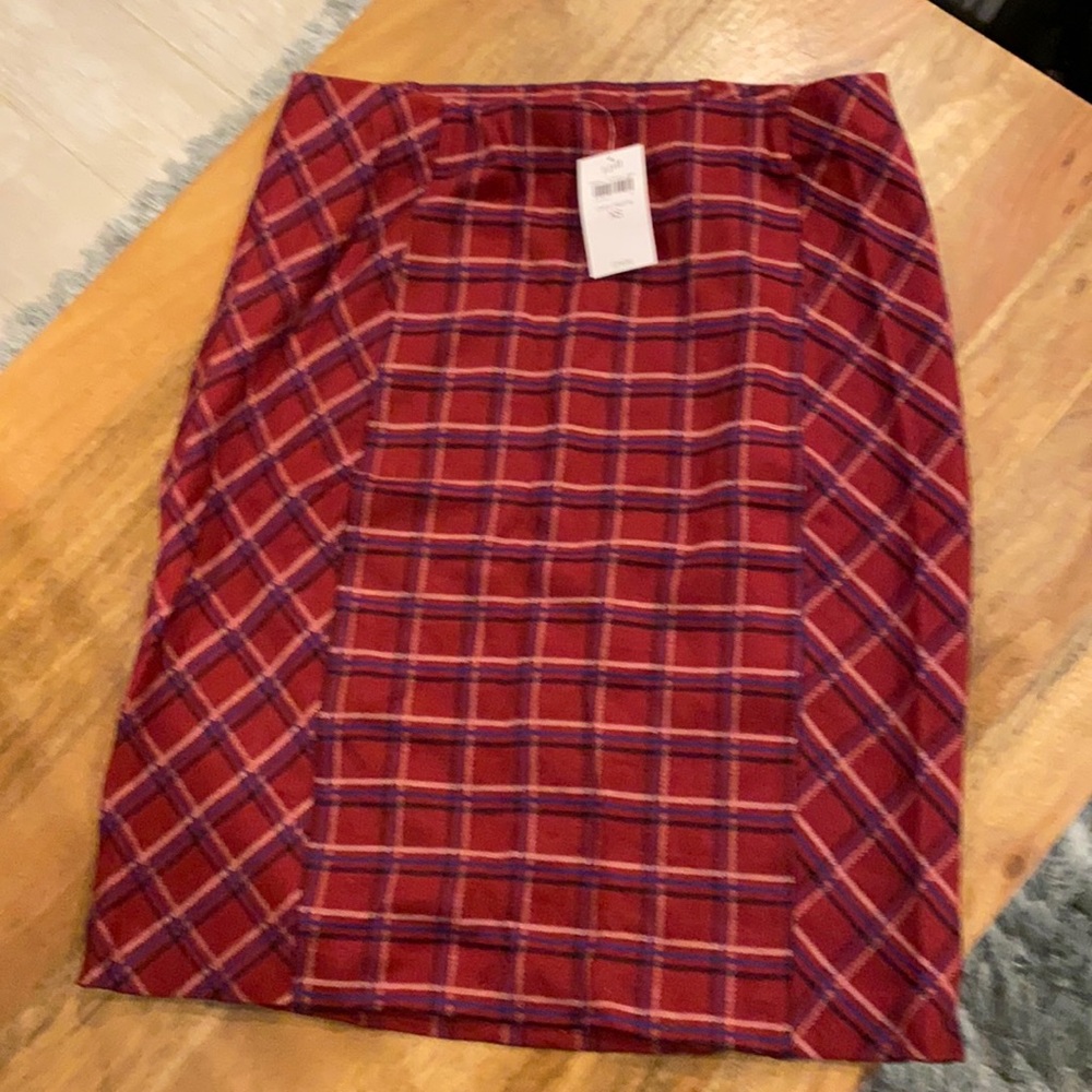J jill Pencil skirt cherry red